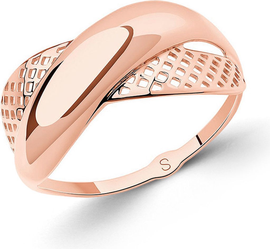 Sokolov Damenring aus 585 Rotgold, Goldring für Damen