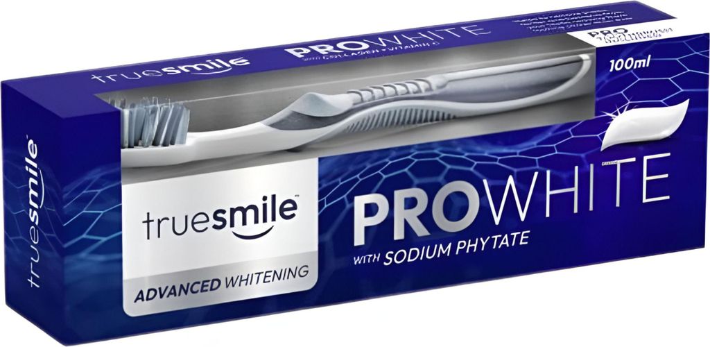 Truesmile | Zahnpasta - 100 ml - Advanced Whitening - Minze - Mit Fluorid - Whitening Formula - Zahnbürste im Set