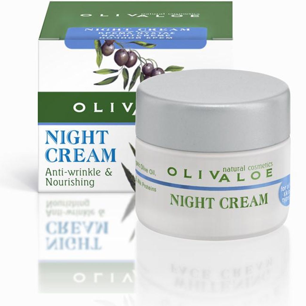 OLIVALOE 00170 - Nährende Anti-Falten Nachtcreme 40ml, Produktbild 