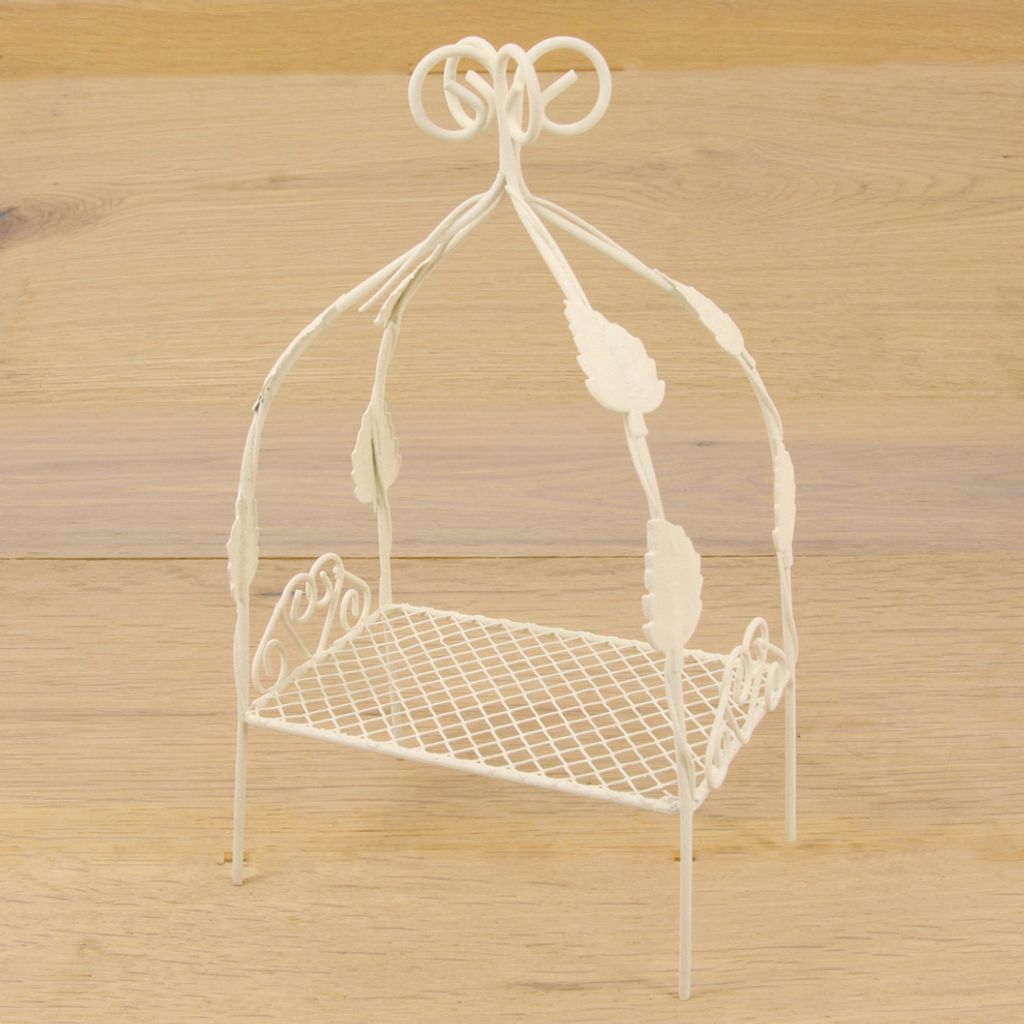 FADEDA Himmelbett, weiß / Höhe:18 cm / handbemalt / detailgetreue Krippen Figuren - Weihnachten Tisch Dekoration Krippe Zubehör