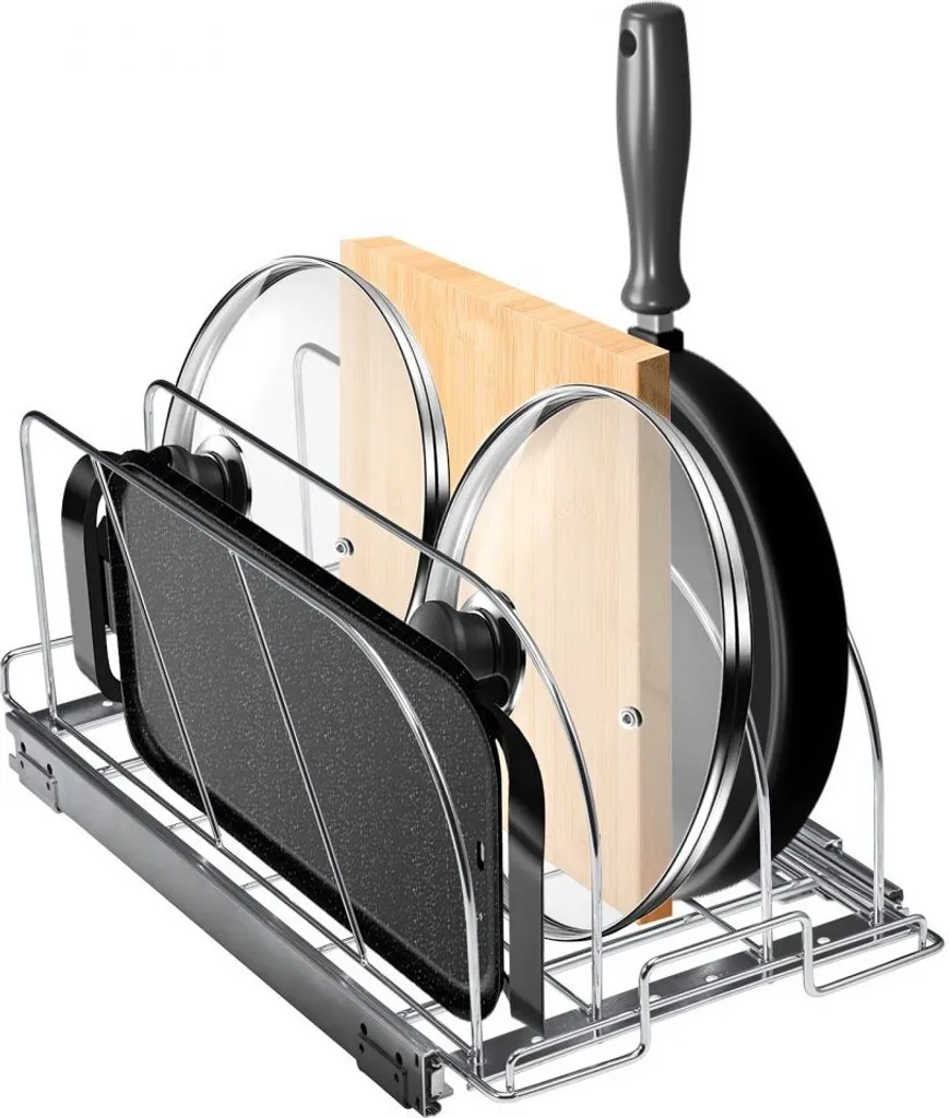 Scolapiatti Regolabile in Acciaio Inox 53cm - Organizer Salvaspazio Cucina
