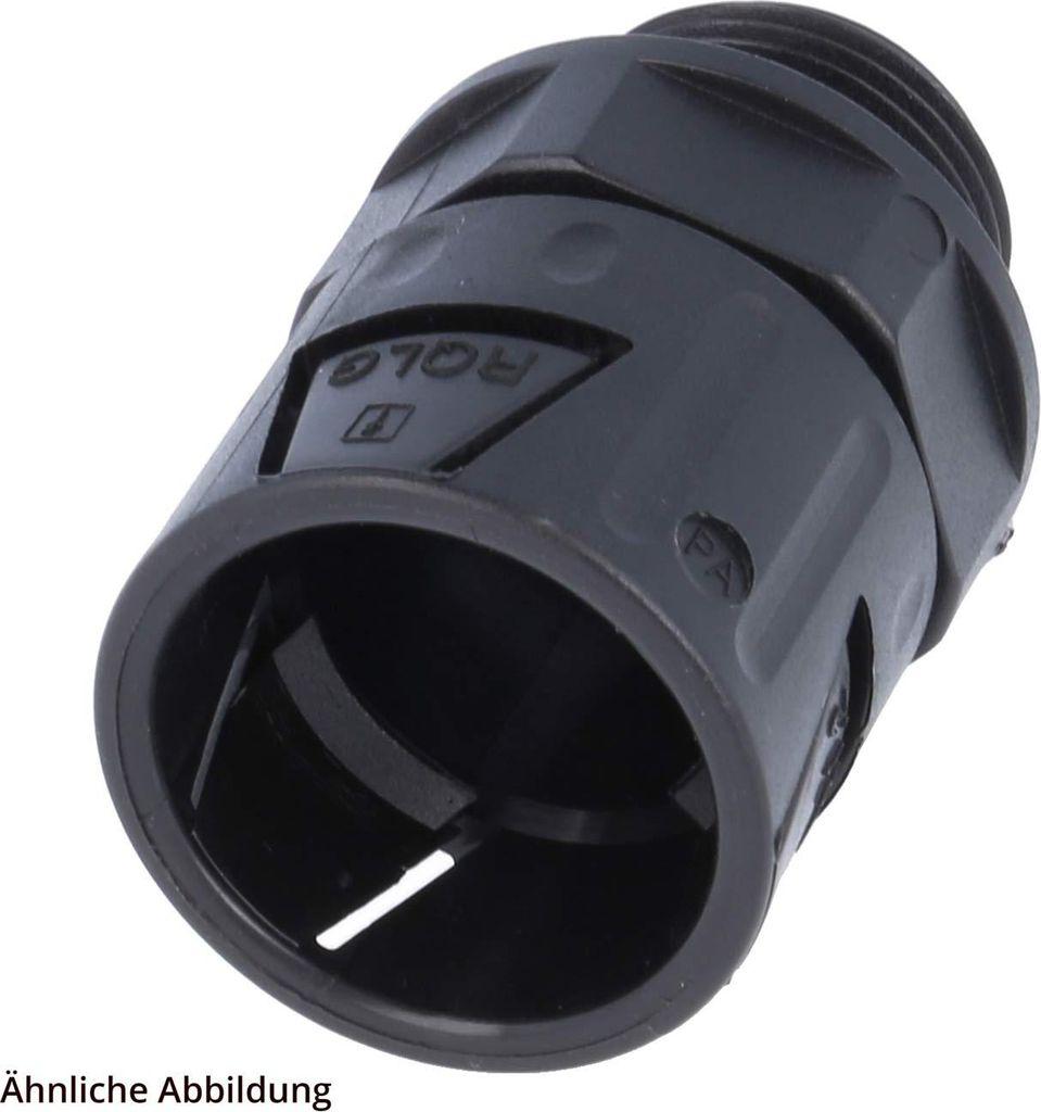 FLEXA RQLG1-P Schnellverschraubung gerade Gewinde PG29x1,588 für Schlauch-Außendurchmesser 34,5mm konisch dichtend mit