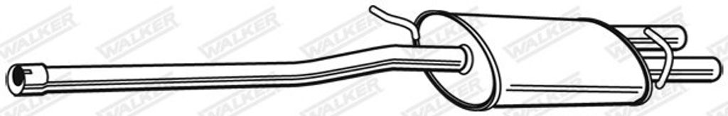 WALKER Mittelschalldämpfer Mittelschalldämpfer, Universal Mitte (23488) für