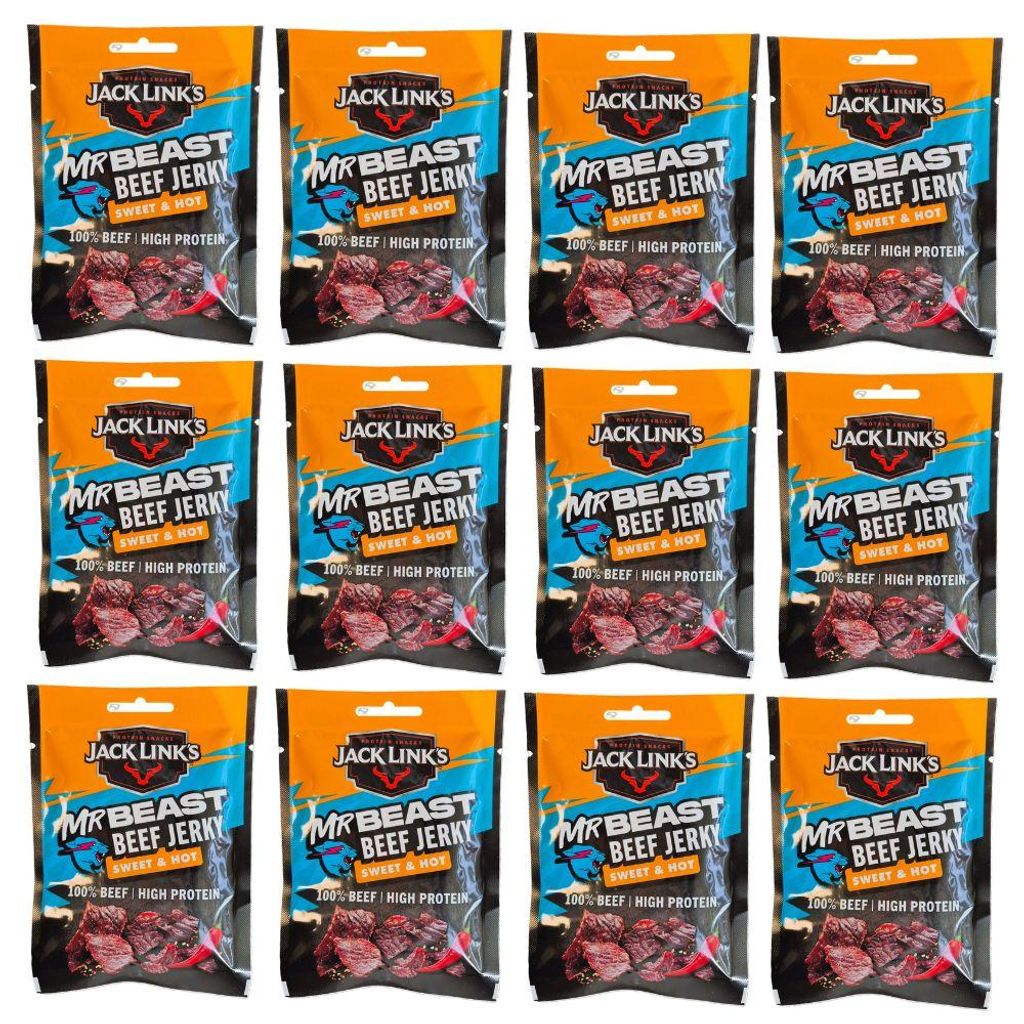 Jack Link's Beef Jerky (12x60g) Sweet & Hot - Funktionelle Produktbild 