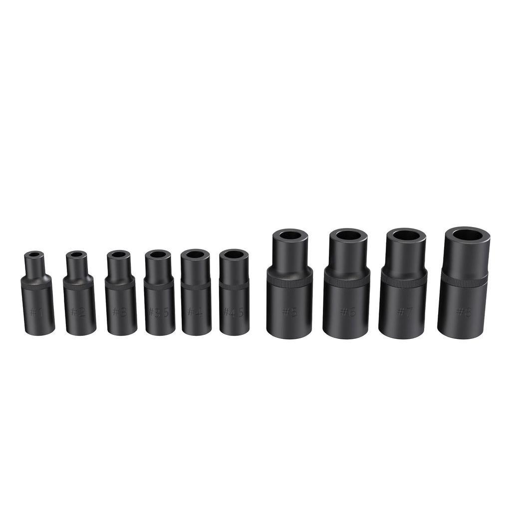 Profi Magnetisches Gewindebohrer-Stecknuss-Set (10-teilig, Produktbild 