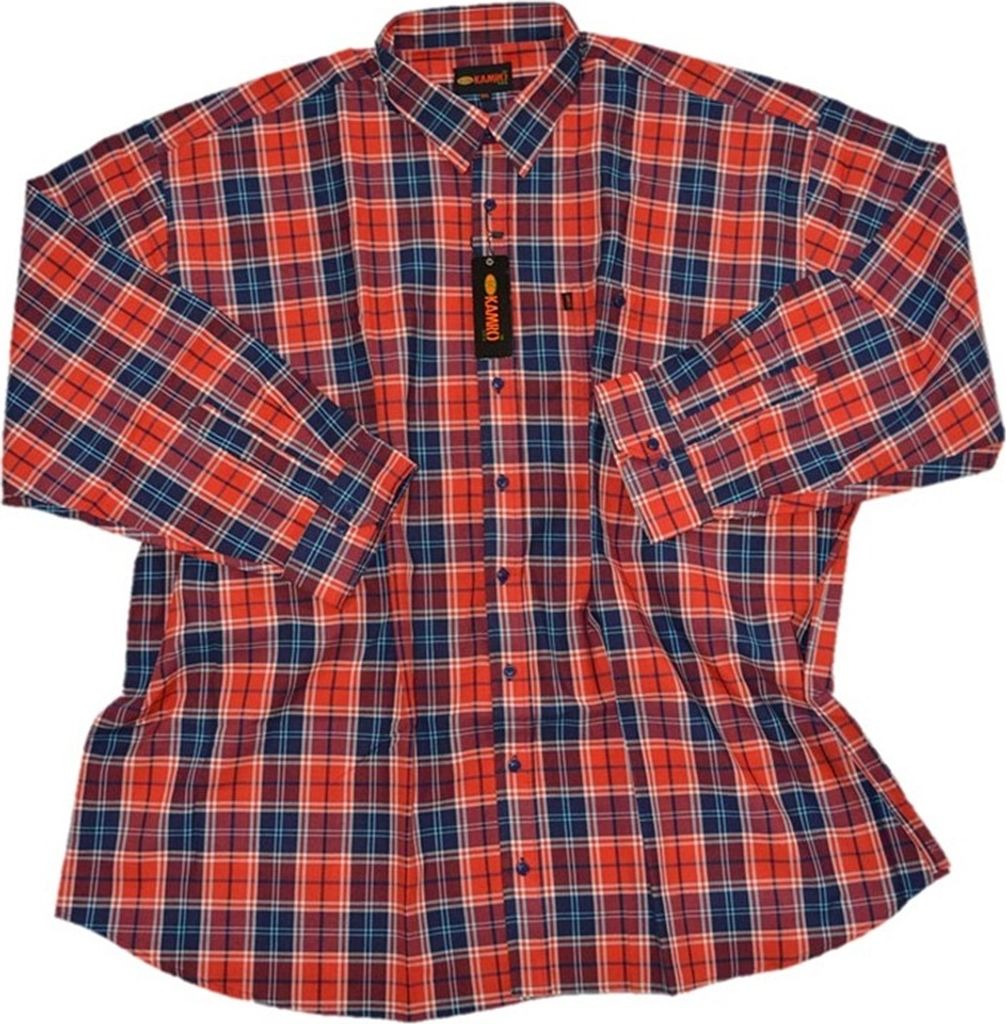 Übergrößen Hemd KAMRO Rot Navy Weiß kariert 4XL