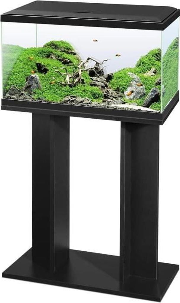 Aquarium CIANO, 60 L, Mit Filter, LED, Heizung, FOAM 30PPI, CF80, Schwarz