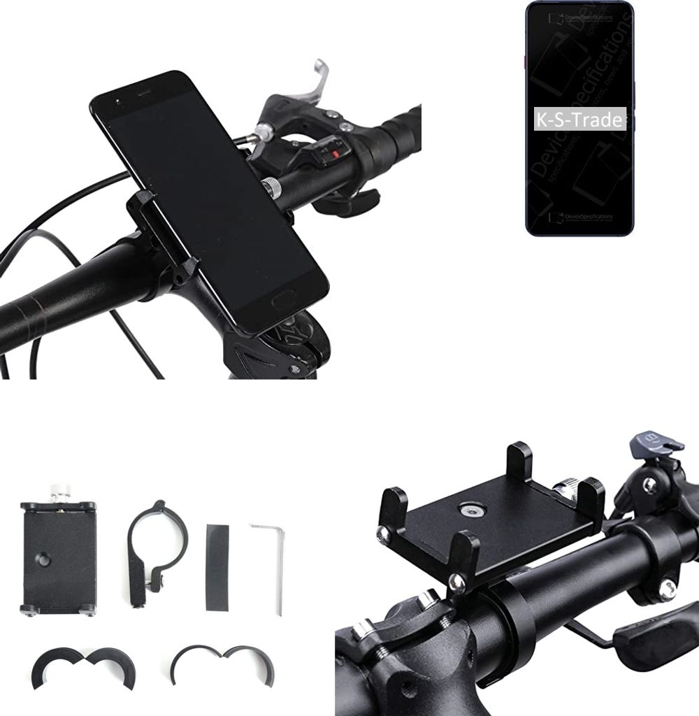K-S-Trade Handyhalterung für das Fahrrad kompatibel mit nubia Red Magic 7 Pro Halter Lenkstange Fahrradhalterung Motorrad Bike Mount Befestigung