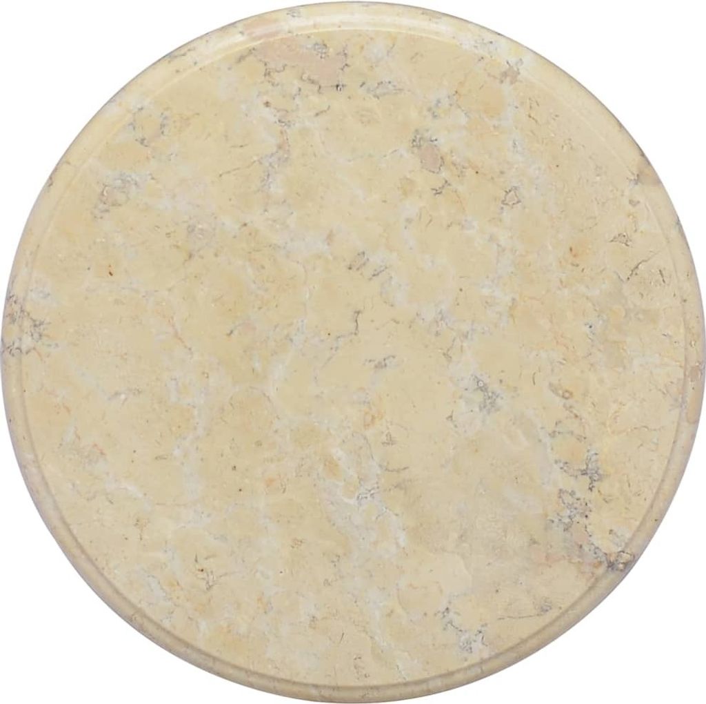 "2026 Promotion" Tischaccessoires, Tischplatte, Creme Ø40x2,5 cm Marmor - Tischplatten CC1321