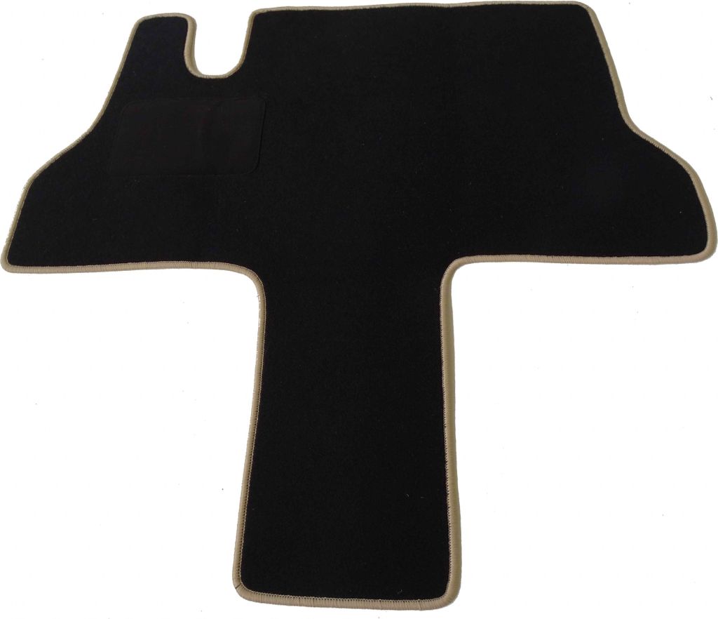 Mertex Automatte Autoteppich kompatibel mit Fiat Ducato Peugeot J5 Citroen C25 280/290 Bj. 1981 - 1994 (Premium schwarz, beige)