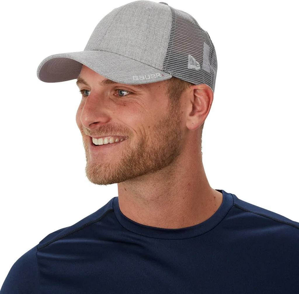 Casquette Bauer New Era Team 9Forty ajustable grise pour le hockey