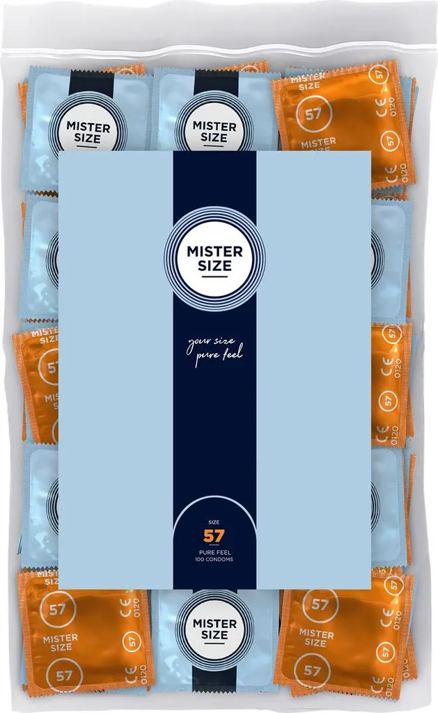 Mister Size 57 mm: Sentiti Libero | Confezione 100 Profilattici