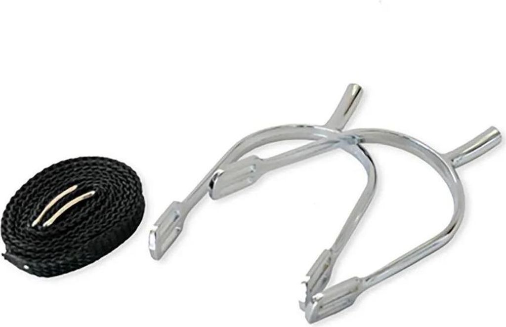 Hispano Hipica Men Chrome-plated Flat End English Sporen Silber 20 mm Silber 20 mm