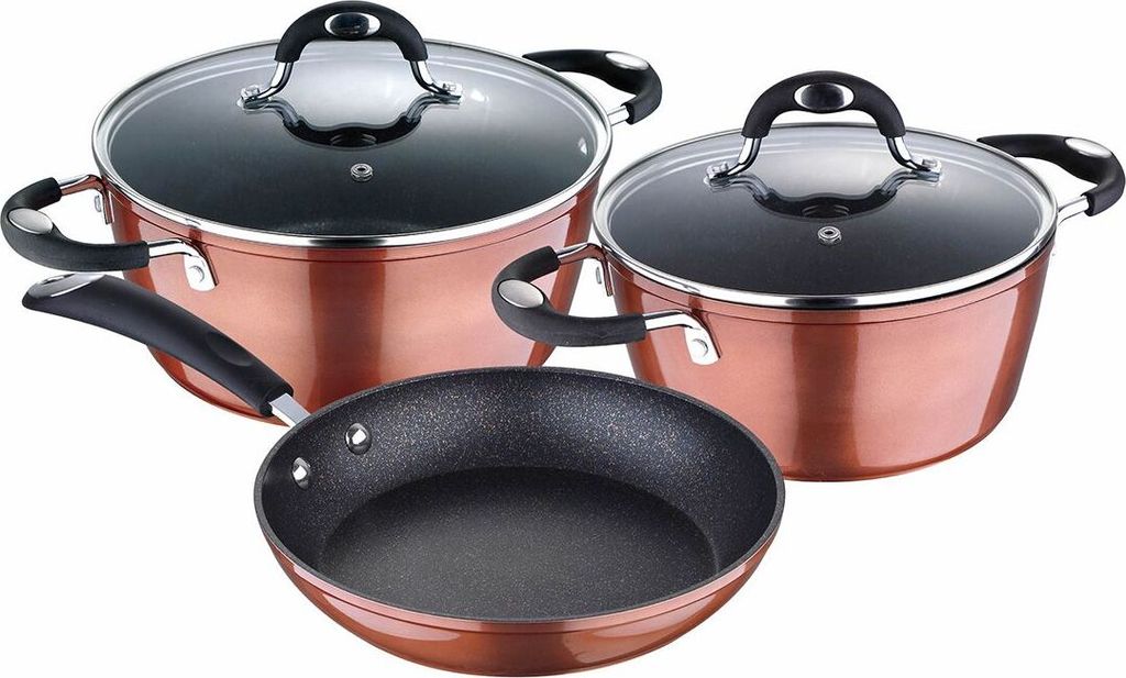 Topfset Bergner Pandora Kupfer Geschmiedetes Aluminium (5 Produktbild 