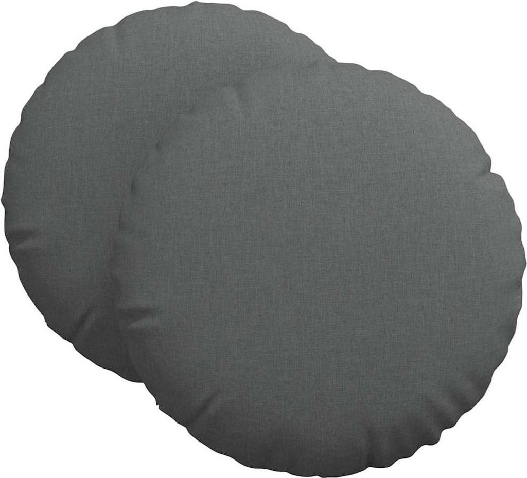vidaXL Sitzkissen 2 pcs Dunkelgrau Ø80 x 29 cm Stoff