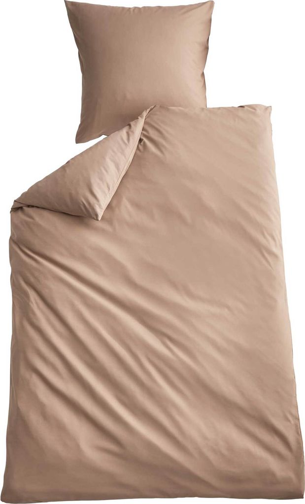 Bettwäsche Set Microsatin »Berlin« BxL 135x200 cm Taupe Produktbild 