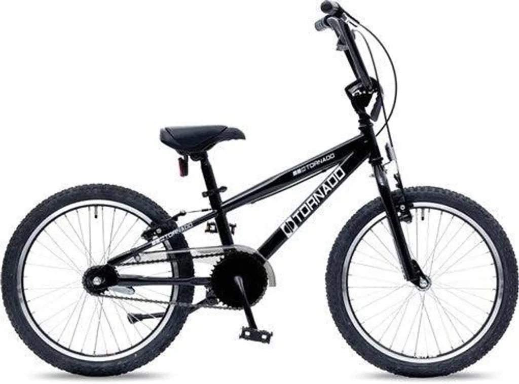 Vélo BMX 20 noir ultra léger avec pneus larges et moyeu renforcé