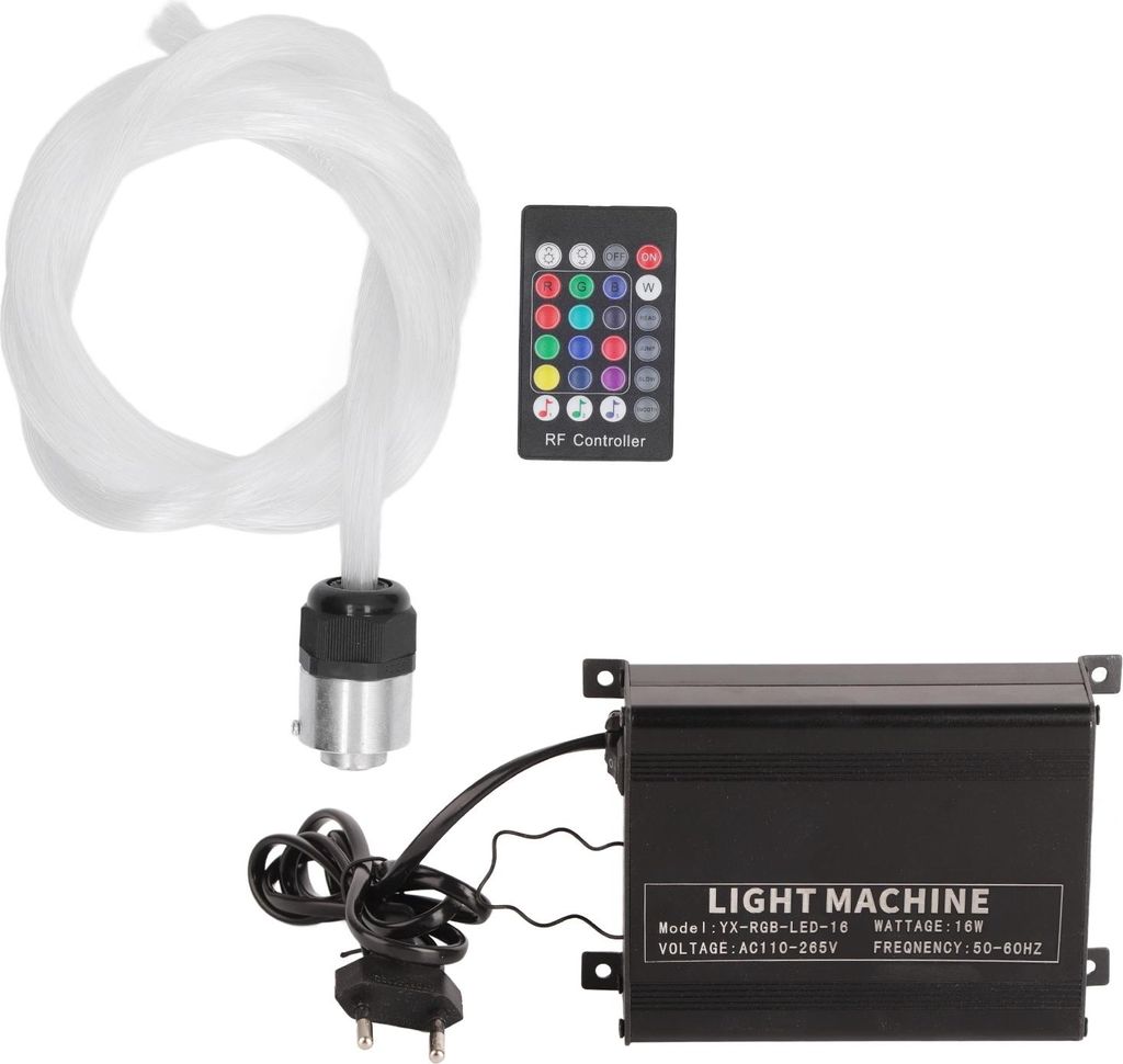 Fiber Optic Lights Colorful Phone APP Control Sound Activated RGBW Deckenleuchten für Home Car 100?265V EU Plug