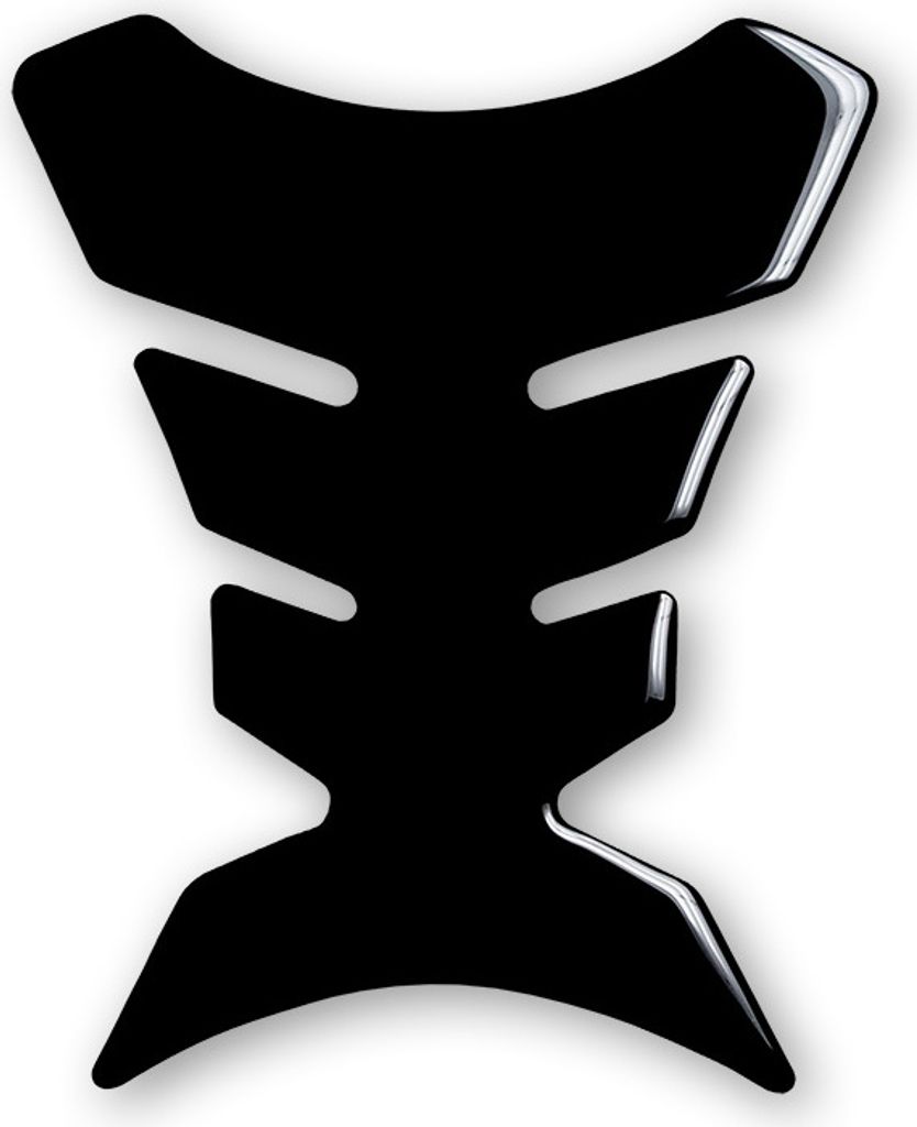 Tank Pad 3D Aufkleber für Motorrad Scorpion Schwarz Glitzer