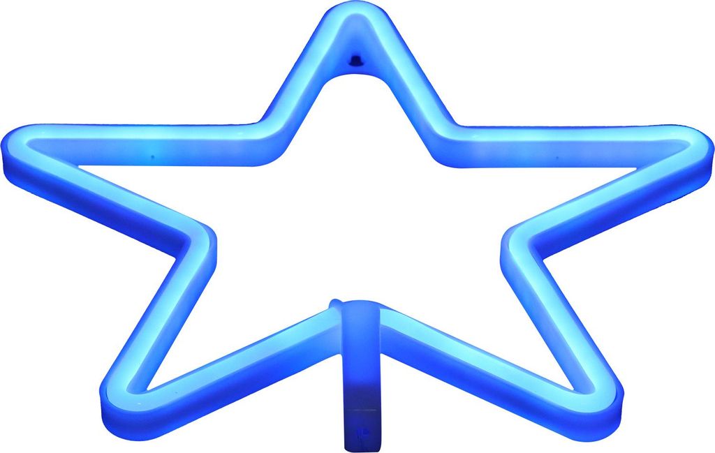 Star Shape LED Light Neon Sign Neonlicht für Geburtstag Party Wohnzimmer USB/Batterie PoweredBlue