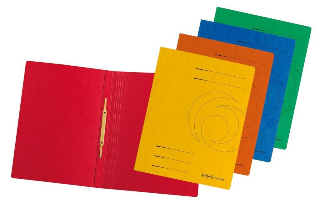 Herlitz Schnellhefter A4 Karton farb.sort kfm.Heft. 10er Pa