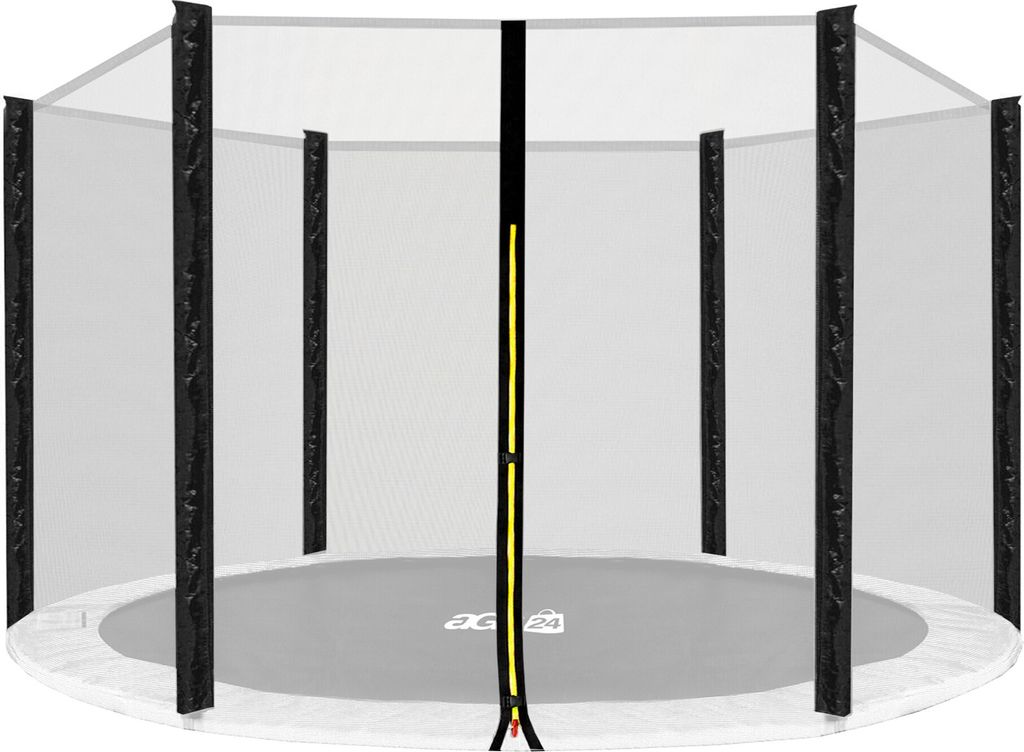 Aga Sicherheitsnetz für Trampolin 150 cm für 6 Stangen Schwarzes Netz / Schwarz