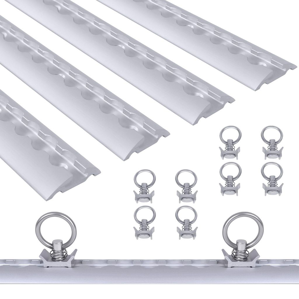 4 x 1m Kit rail Airlin Rail en aluminium avec 10 anneaux Image du produit 