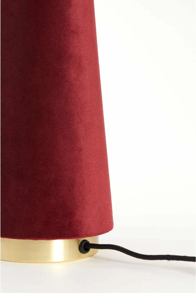 Lampe de chevet textile rouge Devia pour un éclairage d'appoint doux - 5