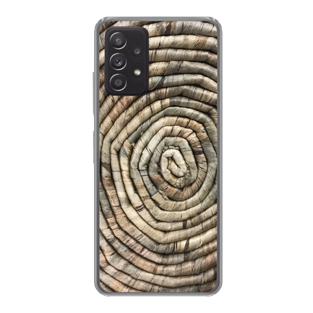 MuchoWow Handyhülle Schutzhülle Hülle für Samsung Galaxy A53 5G Kreis - Schilf - Korb Silikon Softcase Handy Hülle - Schutzabdeckung
