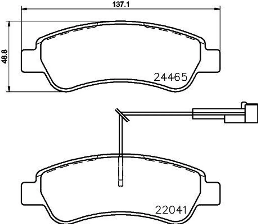 Plaquettes de frein HELLA 8DB 355 021-901 pour Jumper et Ducato OE 1612434180
