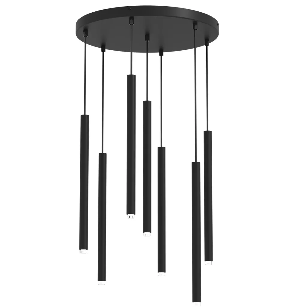 Lampada a sospensione Monza tubo nero 7xG9 Milagro MLP8842