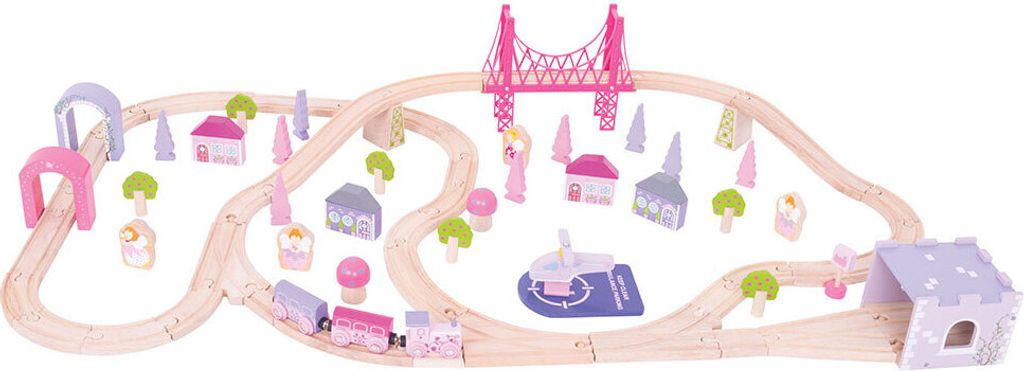 Bigjigs Rail Dřevěná velká vláčkodráha princezny Obrázok produktu 