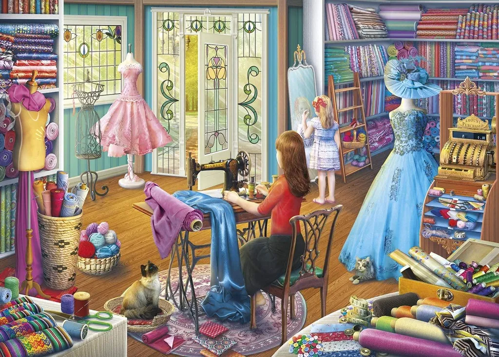 Puzzle Gibsons 500 pièces XL couture - Activité détente et senior