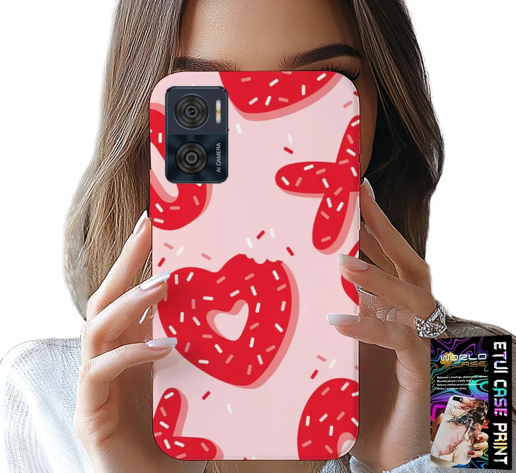 Custodia Fashion Moto E22 / E22I Cuori Xoxo | Cover + Screen Protector