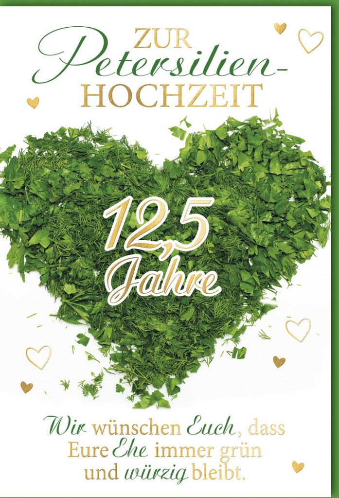 Hochzeitstag - 12,5 Jahre Hochzeitstag - Glückwunschkarte im Format 1