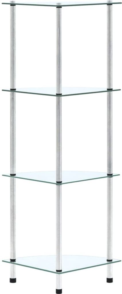 vidaXL Étagère avec 4 étagères Transparent 30x30x100 cm Image du produit 