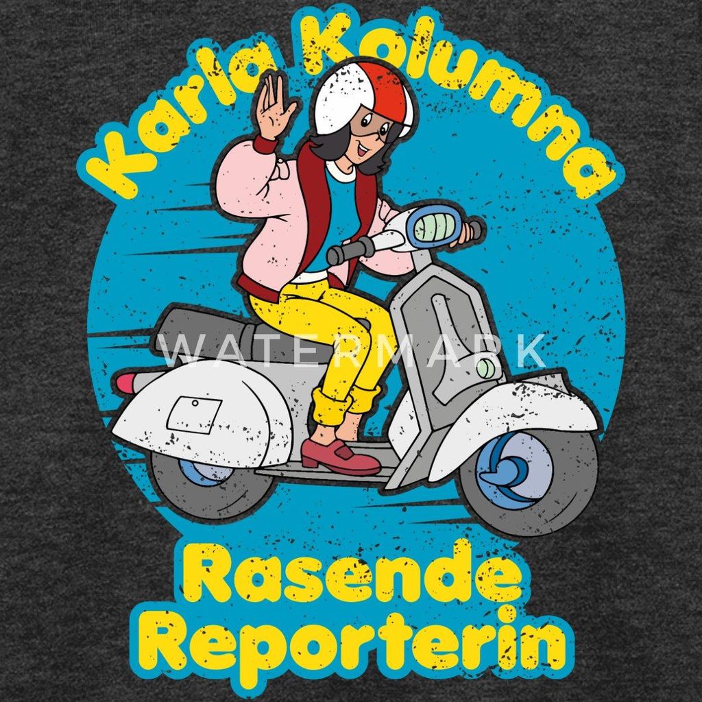 Spreadshirt Karla Kolumna Rasende Reporterin Teenager Premium T-Shirt, 158/164 (12 Jahre), Anthrazit meliert