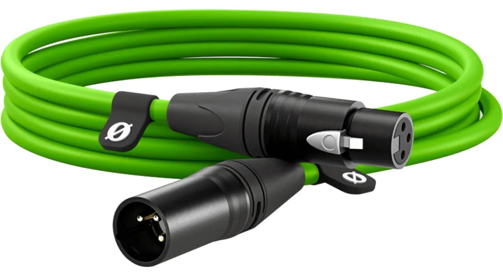 Câble Audio XLR 3m Vert RODE XLR3M-G pour Micro et Table de Mixage