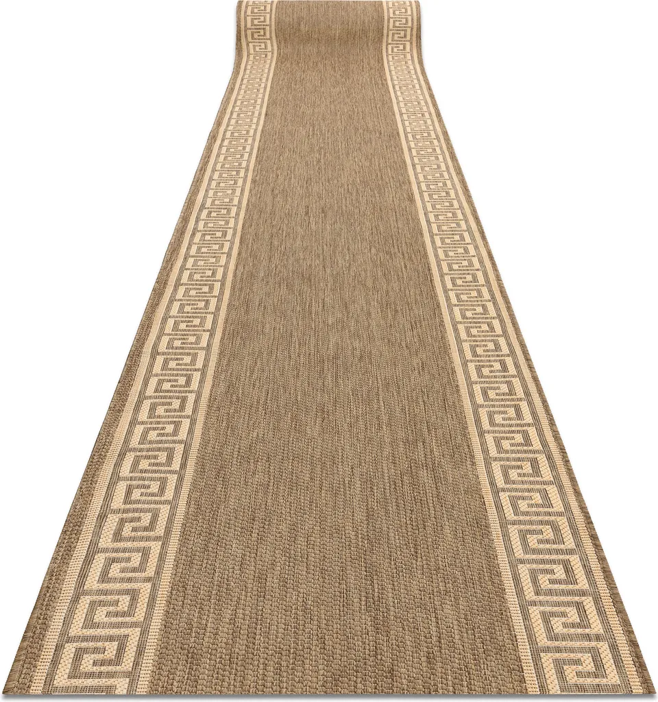 Tapis de course SIZAL FLOORLUX 20014 café et maïs beige en 70x140 cm