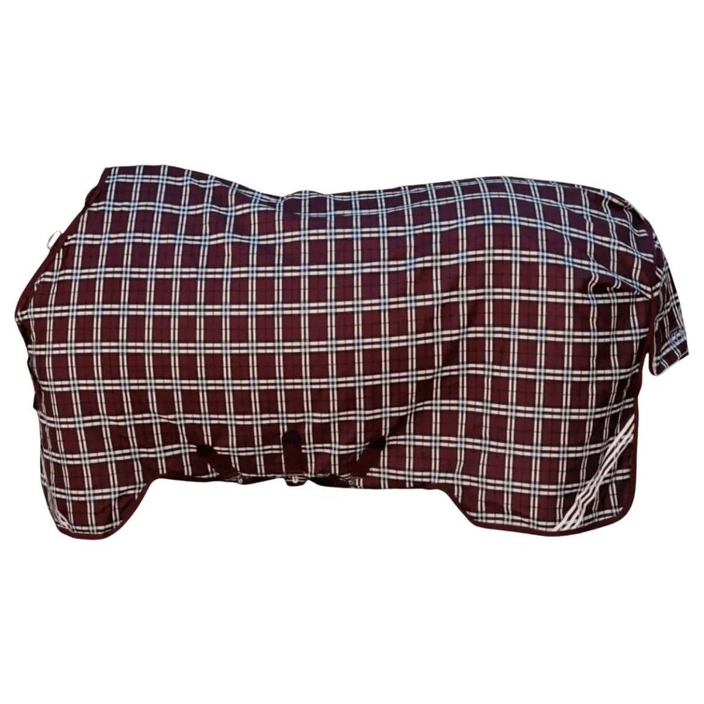 Kentucky Horsewear Turnout Rug All Weather Waterproof Comfort 200g- bordeaux check printing, 140
