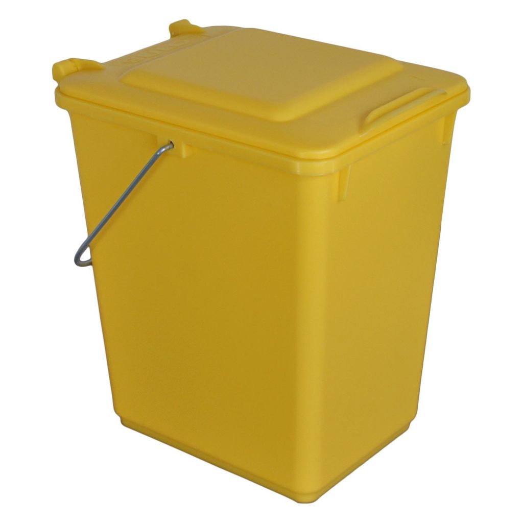 SULO Abfallbehälter BOY, 10 Liter, gelb, aus Kunststoff, Produktbild 