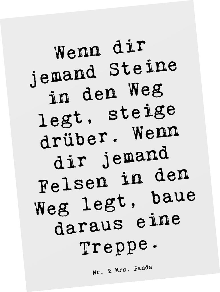 Mr. & Mrs. Panda Postkarte Spruch Stolpersteine im Alltag Produktbild 