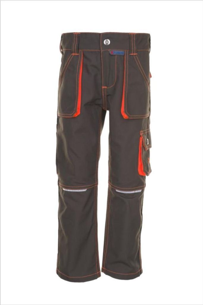 Planam Kinder-Bundhose Gr. 98/104 oliv/orange Produktbild 