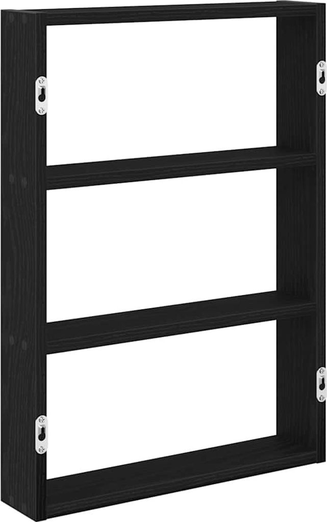 vidaXL Wandregal Schwarz 43x9x60 cm Holzwerkstoff