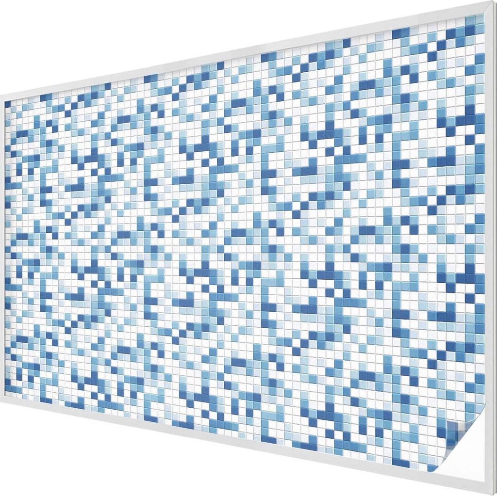 Buntglas Fensterfolie – 146x200 cm – Stained-Glass Design – blickdichte dekorative Sichtschutzfolie – selbstklebend, UV-Schutz – Kachelspiel