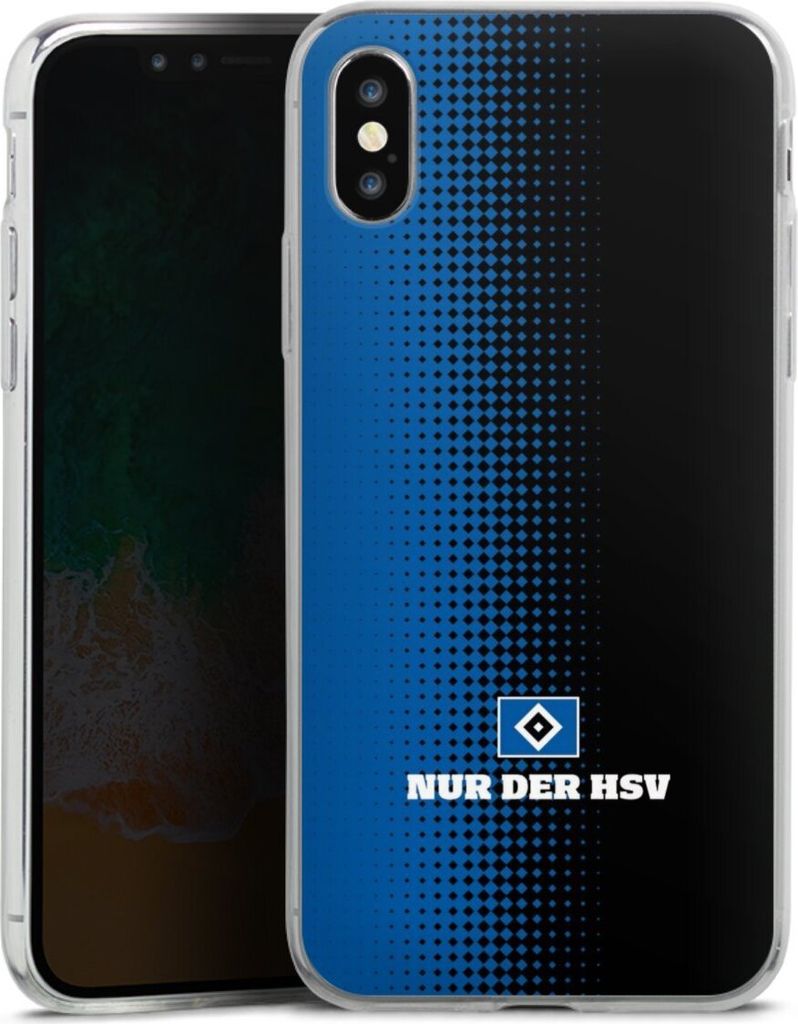 DeinDesign Slim Hülle für Apple iPhone X Silikon Case Ultra Dünn Handyhülle HSV Logo Offizielles Lizenzprodukt