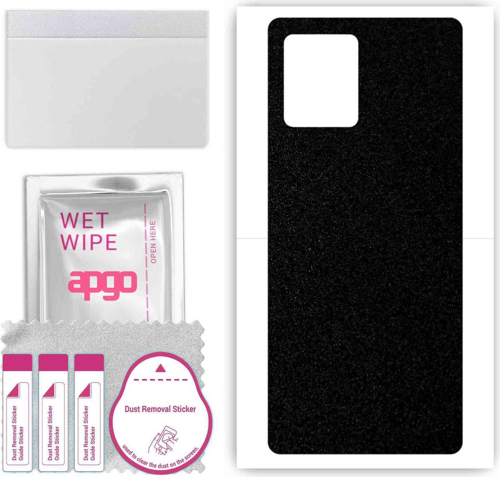 apgo Rückseite Schutzfolie, Skin, kompatibel mit Honor X5 Plus, Hinten Displayschutzfolie aus Vinylfolie, kratzfest, einfache Montage - Mattschwarz