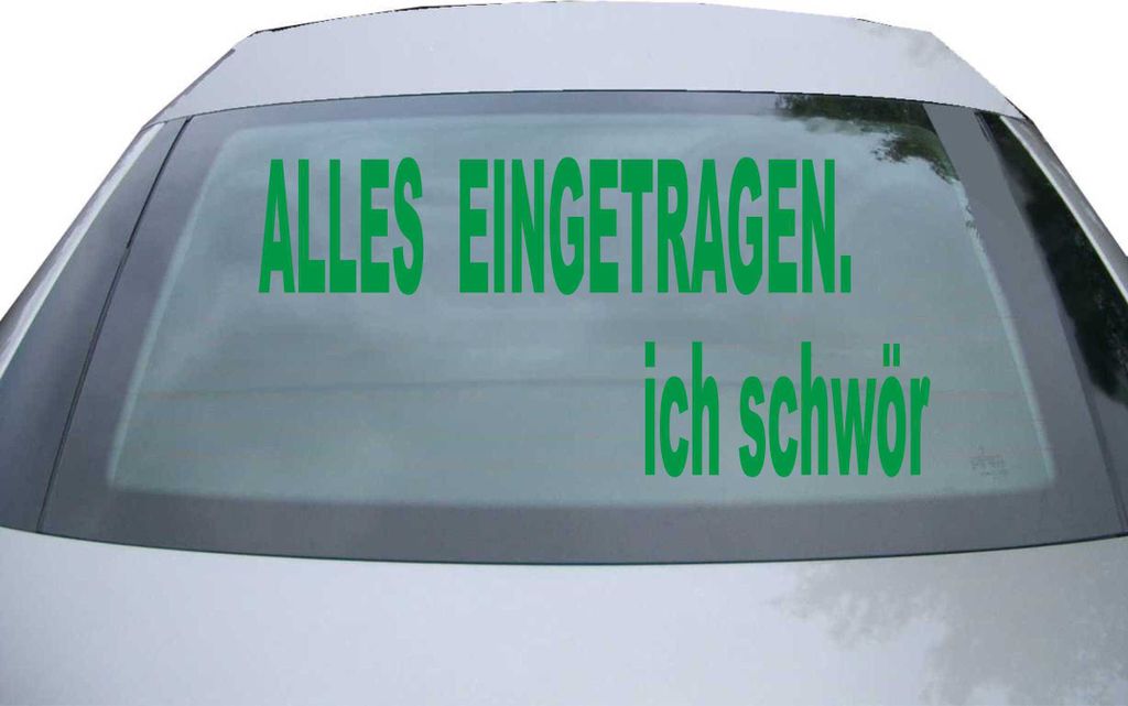 Indigos UG - Aufkleber Heckscheibe & Motorklappe DE6206 - grün - 600x285 mm - alles eingetragen - Auto Scheiben Fenster Heckklappe Tuning Racing J...