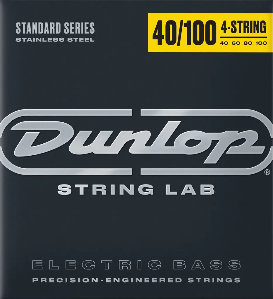 Dunlop DBS 40100 Cordes de basse en acier inoxydable à haute brillance