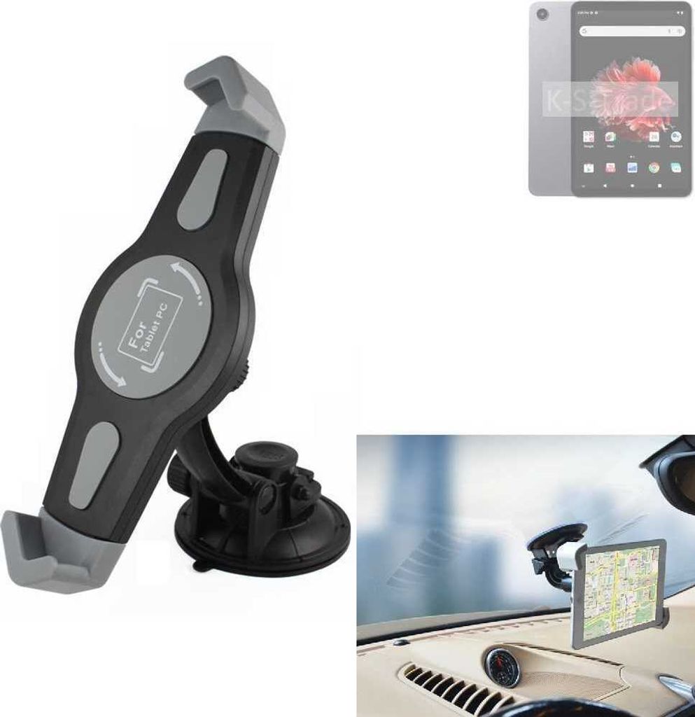 K-S-Trade Scheiben-Halterung für Tablets kompatibel mit Alldocube iPlay 50 mini Pro KFZ Tablet Saugnapf Auto Halterung Windschutzscheibe Holder